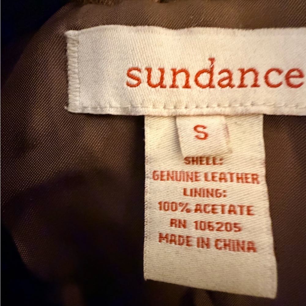 Gorgeous SUNDANCE leather Double-Breasted coat - Picture 6 of 13